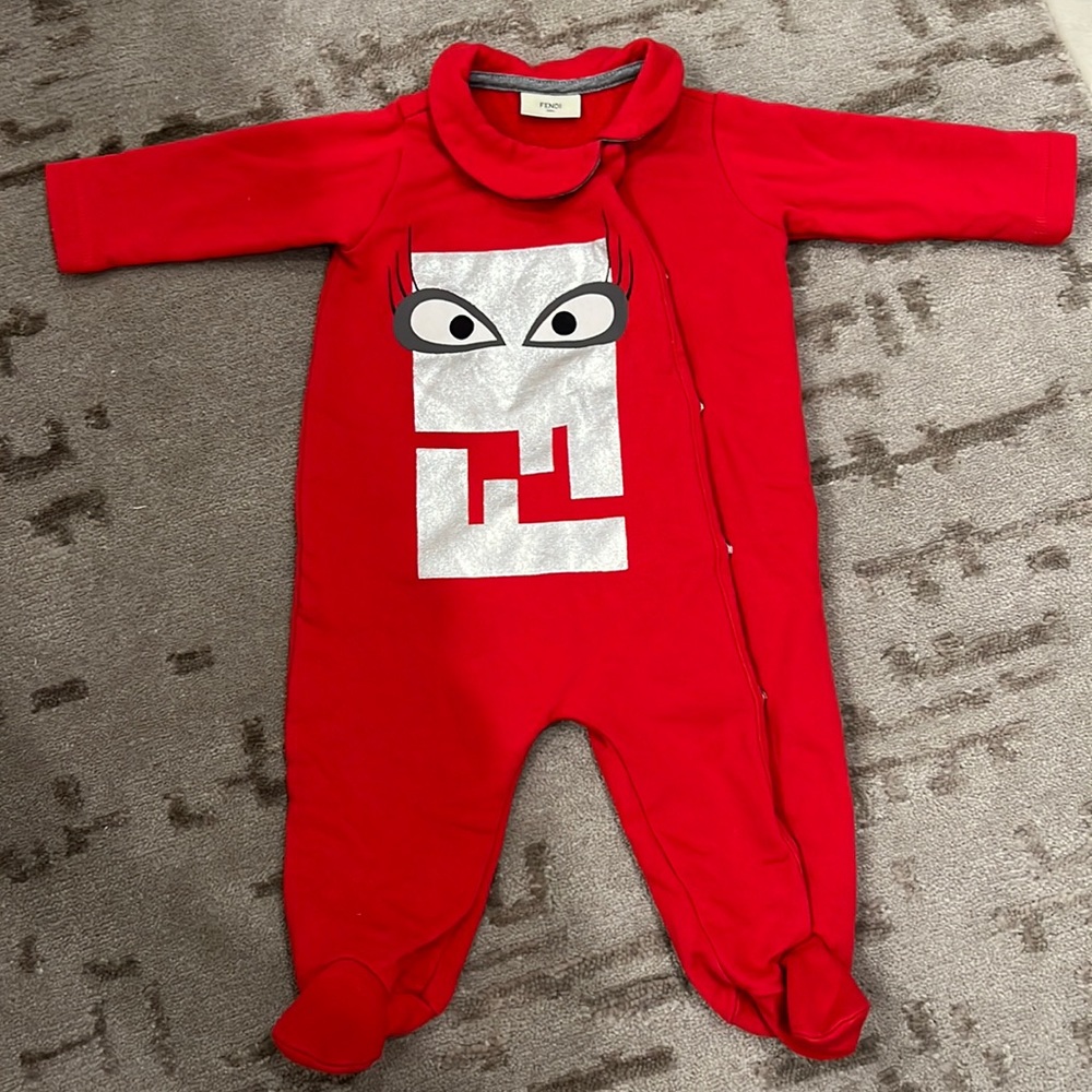 Like NEW FENDI (monster) baby footie 3M